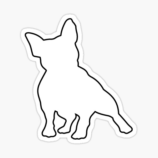Frenchie minimalist design outline Sticker
