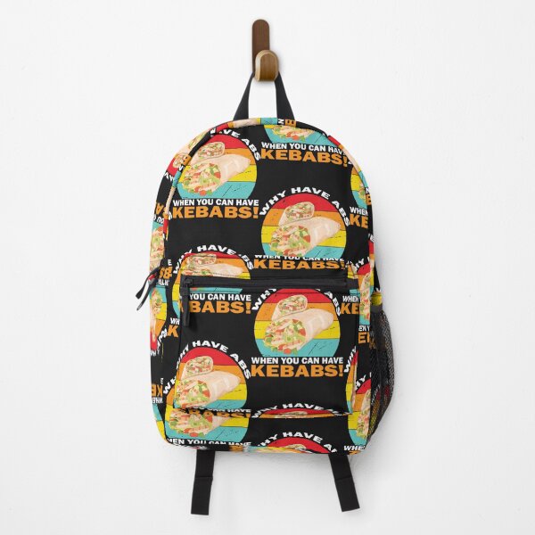 Item preview, Cool Retro Kebab why have abs when you can have kebabs! Funny Food Quote designed and sold by tuintelit.