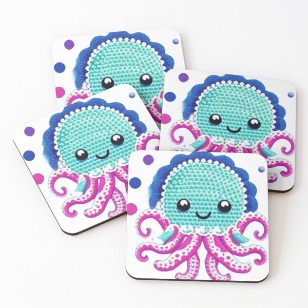 Item preview, Kawaii crochet octopus  designed and sold by Roxburylane.
