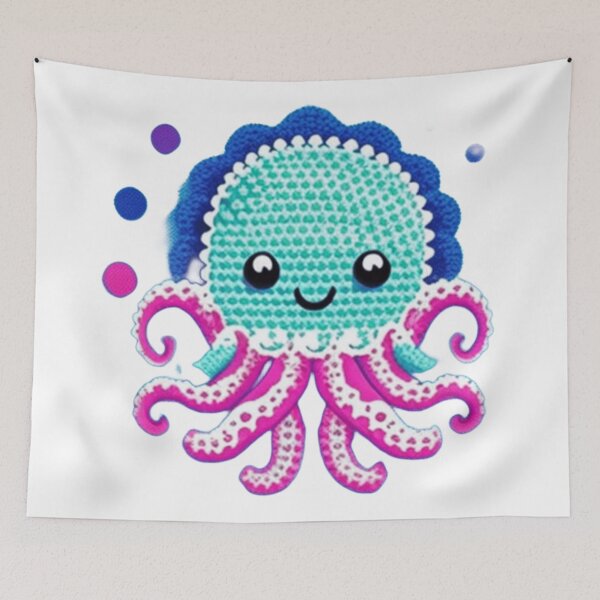 Item preview, Kawaii crochet octopus  designed and sold by Roxburylane.