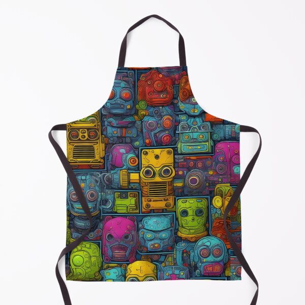 Item preview, Colour Android Robot Head Pattern designed and sold by Indie-Chille.