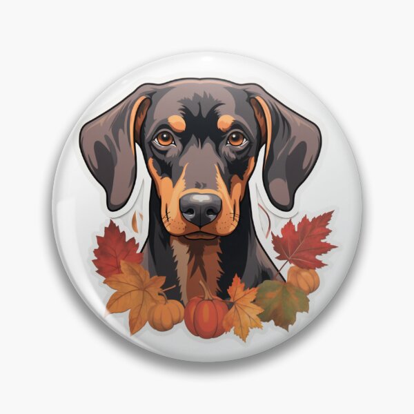 Item preview, Doberman Fall Foliage Sticker designed and sold by CarelessGrin.
