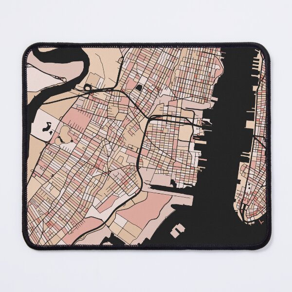 Item preview, Jersey City Map Pattern in Soft Pink Pastels designed and sold by PatternMaps.