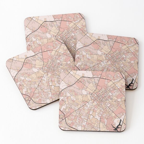 Item preview, Lexington Map Pattern in Soft Pink Pastels designed and sold by PatternMaps.