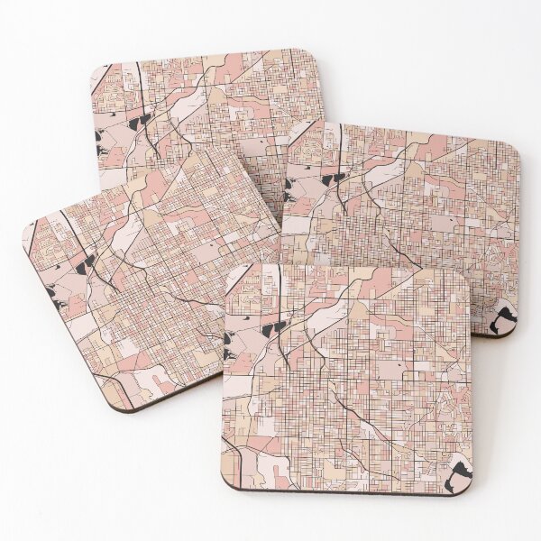 Item preview, Lincoln Map Pattern in Soft Pink Pastels designed and sold by PatternMaps.