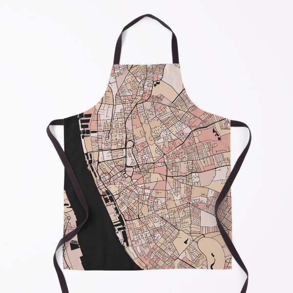 Item preview, Liverpool Map Pattern in Soft Pink Pastels designed and sold by PatternMaps.