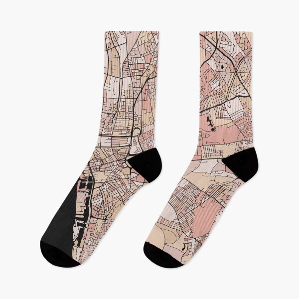 Item preview, Liverpool Map Pattern in Soft Pink Pastels designed and sold by PatternMaps.
