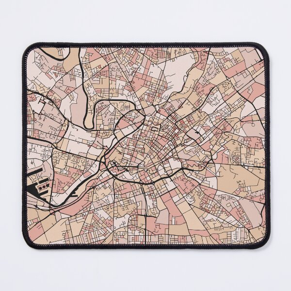 Item preview, Manchester Map Pattern in Soft Pink Pastels designed and sold by PatternMaps.