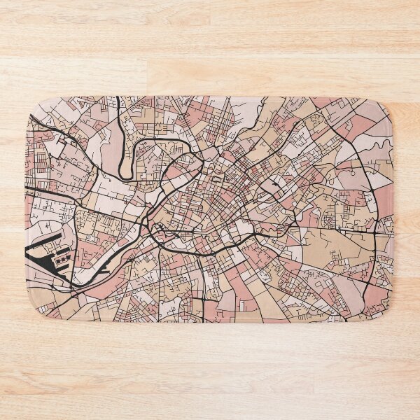 Item preview, Manchester Map Pattern in Soft Pink Pastels designed and sold by PatternMaps.
