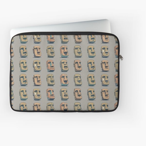 Moai Emoji Laptop Sleeves for Sale