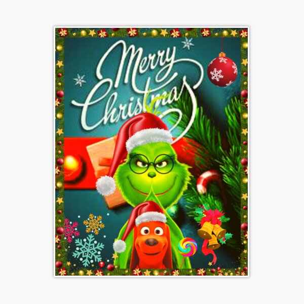 Grinch Christmas Stickers, 50 Pcs