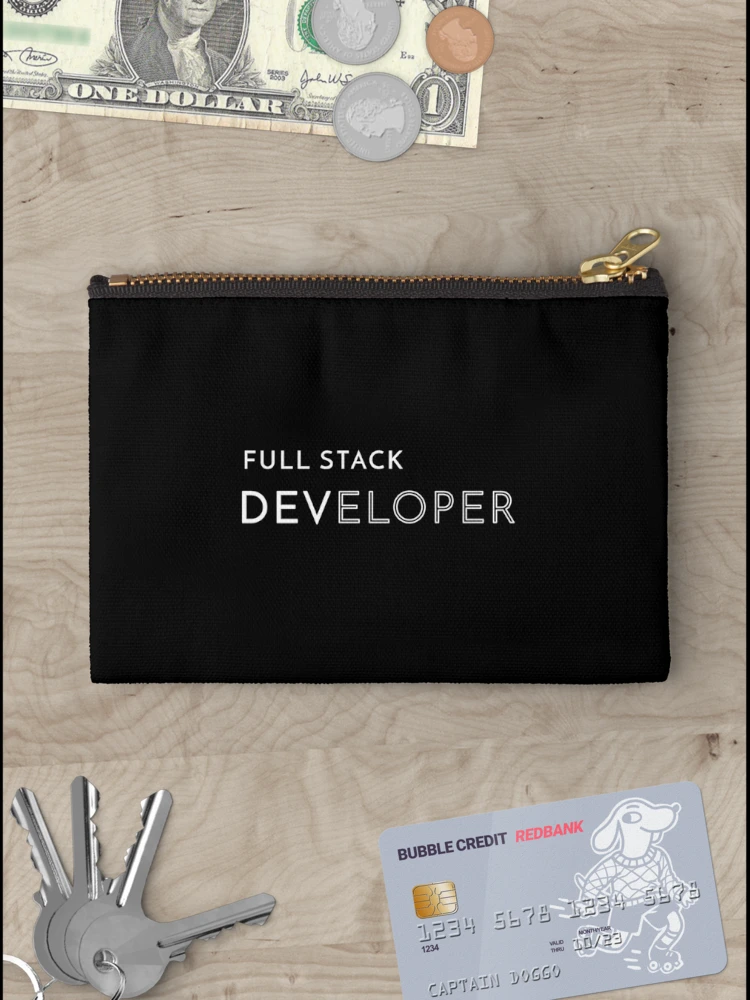 Thumbnail 3 of 4, Zipper Pouch, Full Stack Developer designed and sold by developer-gifts.