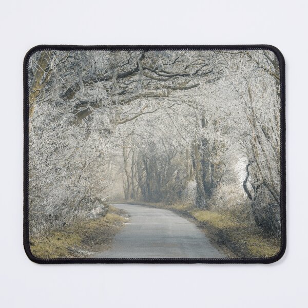 Item preview, Frosted road through forest designed and sold by assaf.