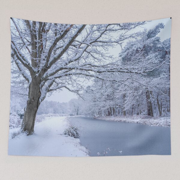 Item preview, Snowy Forest Canal designed and sold by assaf.