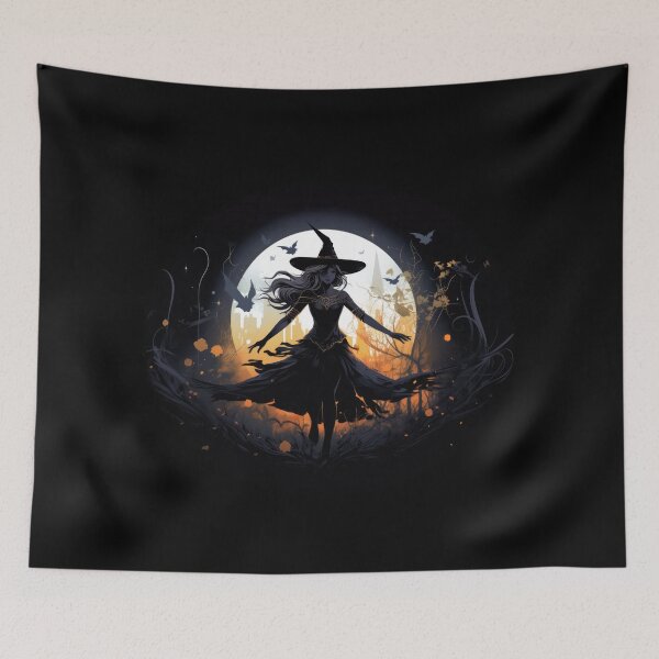 Item preview, Halloween Witch Dance full Moon no background designed and sold by DigitlEmporium.