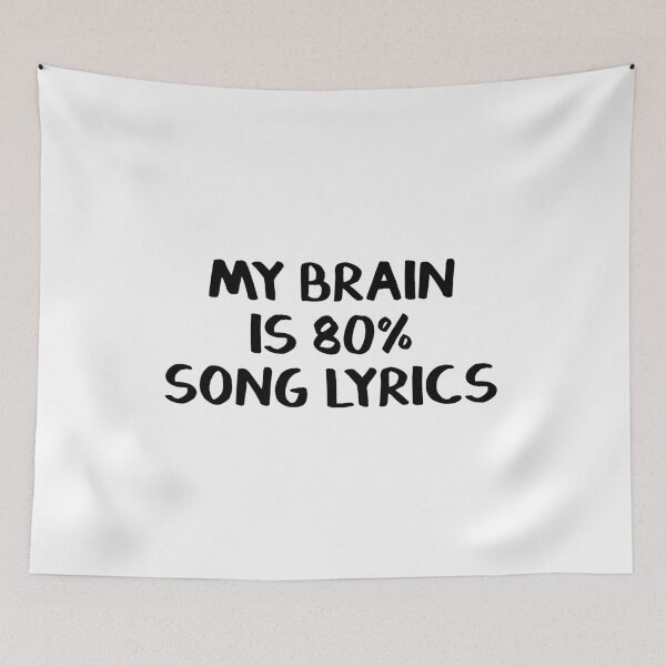 Item preview, My brain is 80% song lyrics designed and sold by allthetees.