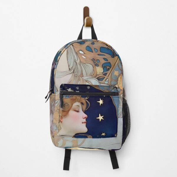 Item preview, Celestial Dreams Alphonse Mucha Inspired Moon and Stars  designed and sold by Tamas Das.