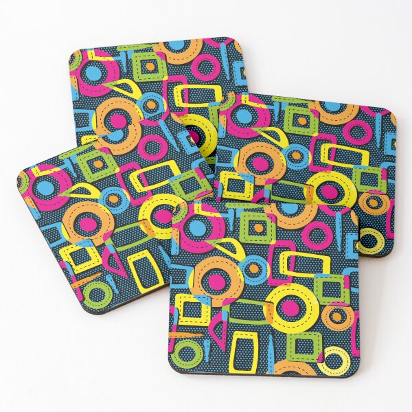 Item preview, 80's pop fluo geometric shapes  designed and sold by chiara-de-david.