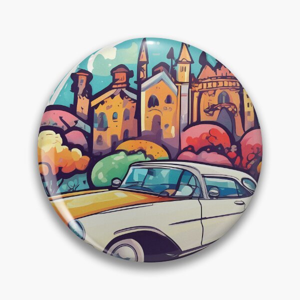 Item preview, Car and Castle Sticker designed and sold by deepakrode7.