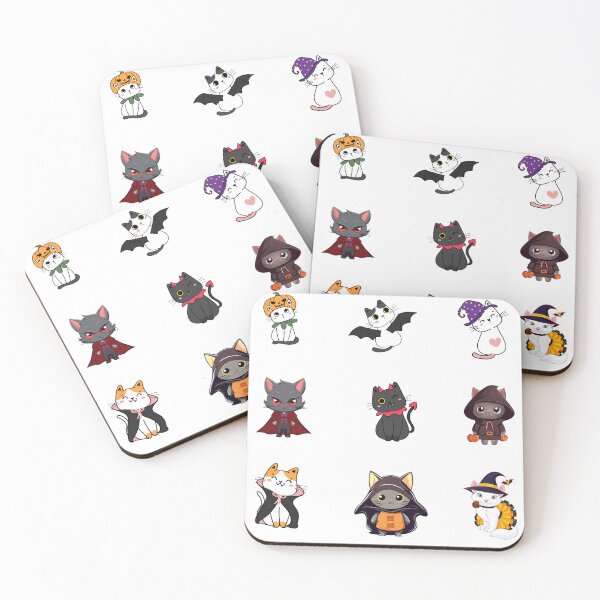 Item preview, Sets of fun-loving kittens gearing up for Halloween designed and sold by huape.