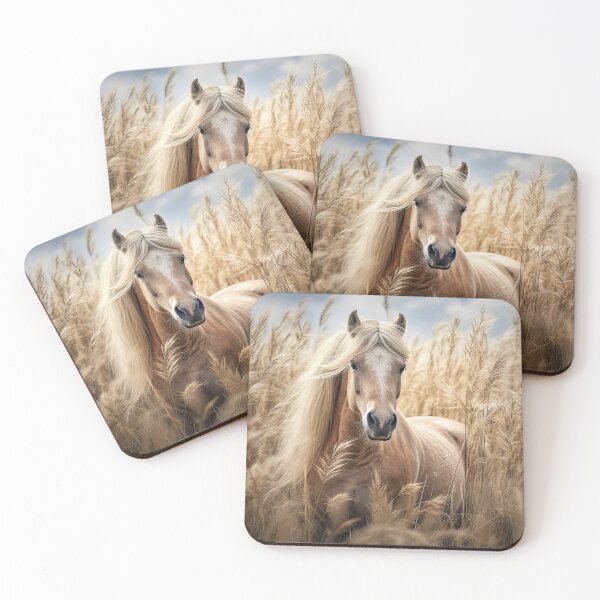 Item preview, Haflinger Horse in Barley Field designed and sold by Elisabeth Lucas.