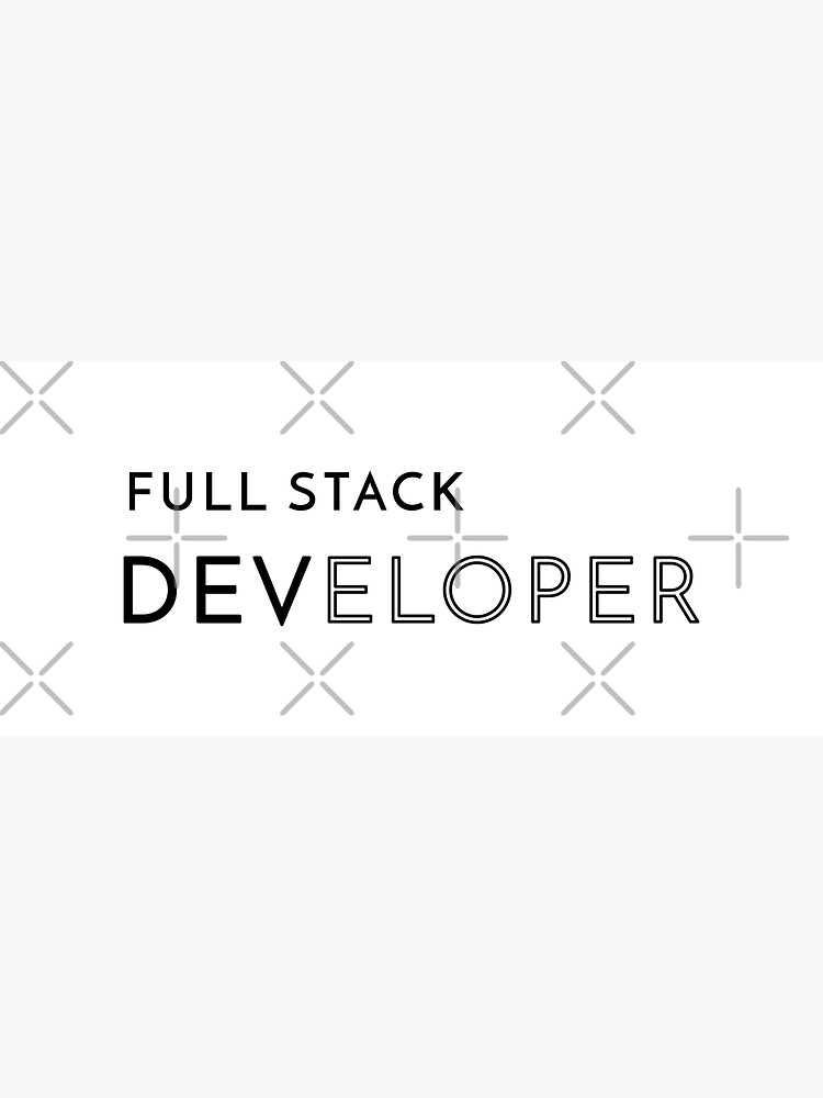 Thumbnail 3 of 3, Sticker, Full Stack Developer (Inverted) designed and sold by developer-gifts.