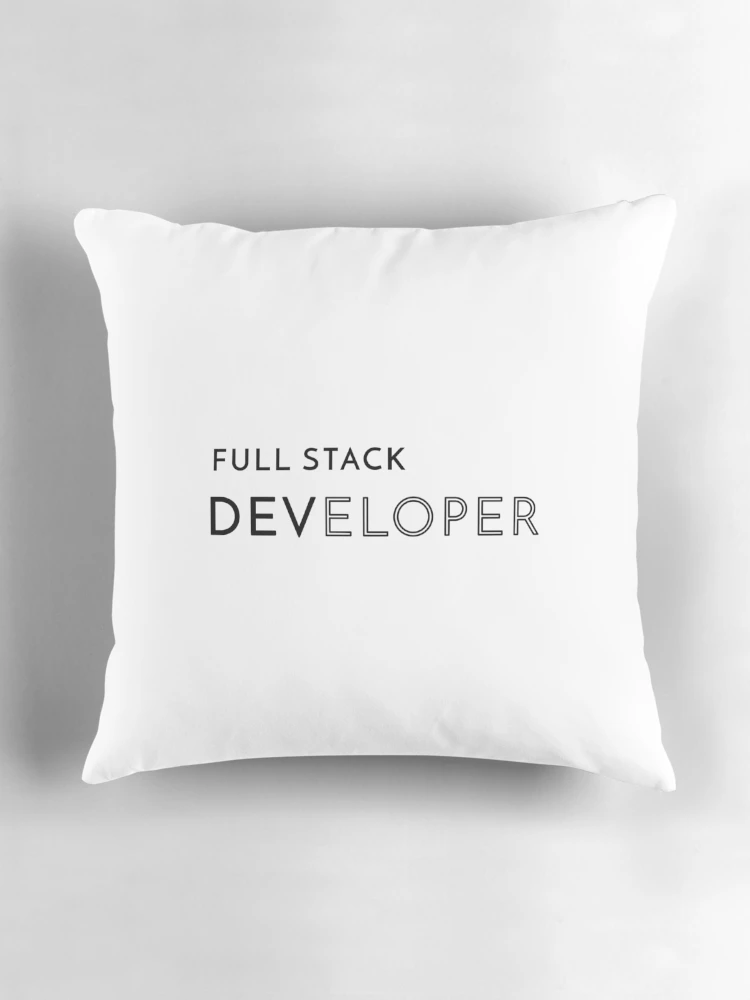 Thumbnail 3 of 4, Pillow, Full Stack Developer (Inverted) designed and sold by developer-gifts.