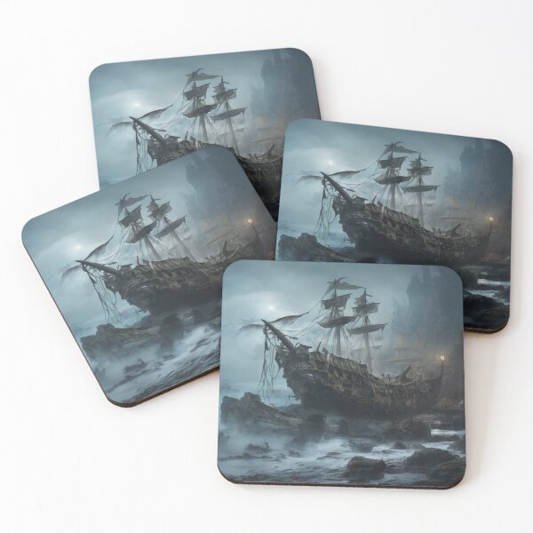 Item preview, Ship wreck on seashore designed and sold by DreamLoreArt.