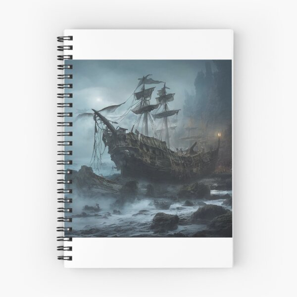 Item preview, Ship wreck on seashore designed and sold by DreamLoreArt.