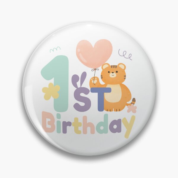 Item preview,  1st Birthday squad - cute kawaii baby tiger balloon party designed and sold by TNwandesignart.