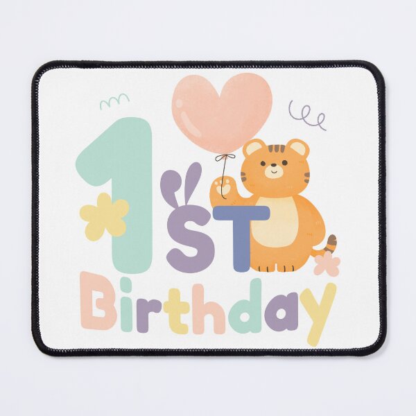 Item preview, 1st Birthday squad - cute kawaii baby tiger balloon party designed and sold by TNwandesignart.