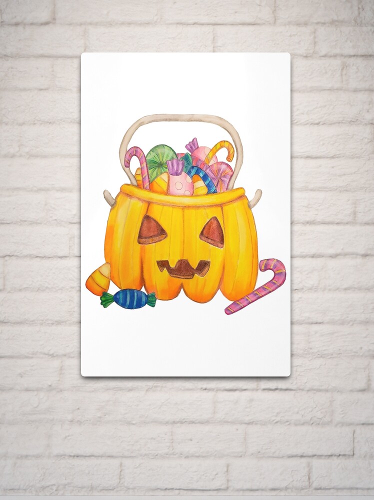 Thumbnail 2 of 4, Metal Print, Happy Sweet Pumpkin Season designed and sold by GraphicTempt.