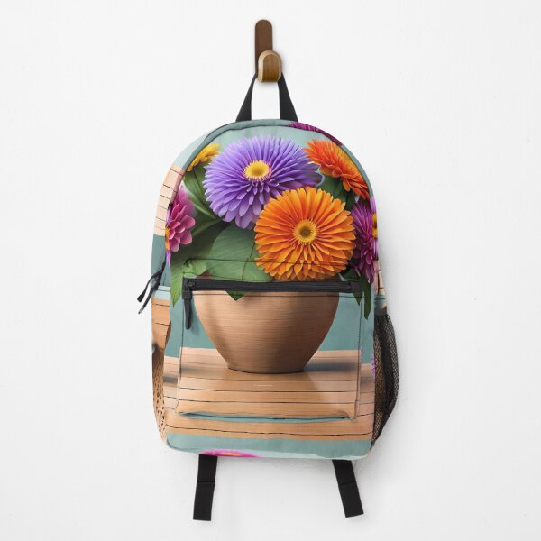 Item preview, Terracotta Pot - Colorful Dahlias Delight designed and sold by ART-VUVULE.
