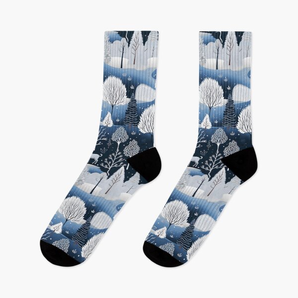 Item preview, Landscape in winter night designed and sold by Alessandro Remo Mazzoni Remotextiles.