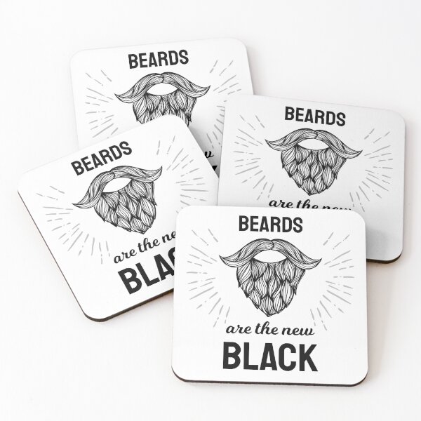 Item preview, Beards: The New Black - Monochrome Beard Art designed and sold by Quixzor Art.