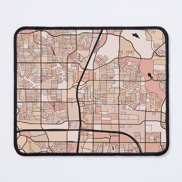 Item preview, Plano Map Pattern in Soft Pink Pastels designed and sold by PatternMaps.