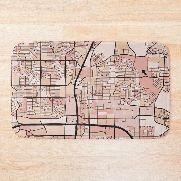 Item preview, Plano Map Pattern in Soft Pink Pastels designed and sold by PatternMaps.