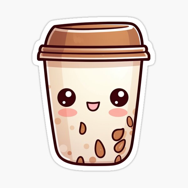 Kawaii Coffee Cup Design 3 Sticker for Sale by eyestetix