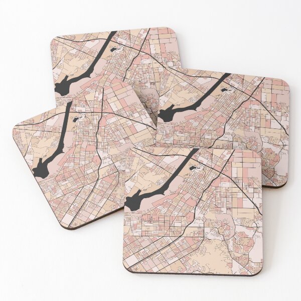 Item preview, Riverside Map Pattern in Soft Pink Pastels designed and sold by PatternMaps.