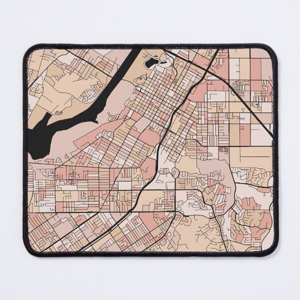 Item preview, Riverside Map Pattern in Soft Pink Pastels designed and sold by PatternMaps.