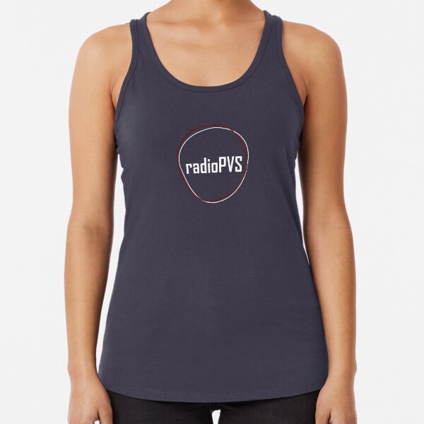 Radio PVS round logo transparent Racerback Tank Top
