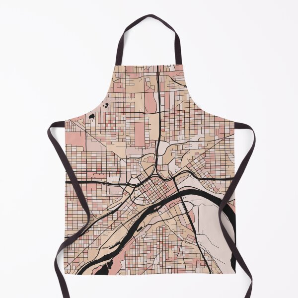 Item preview, Saint Paul Map Pattern in Soft Pink Pastels designed and sold by PatternMaps.