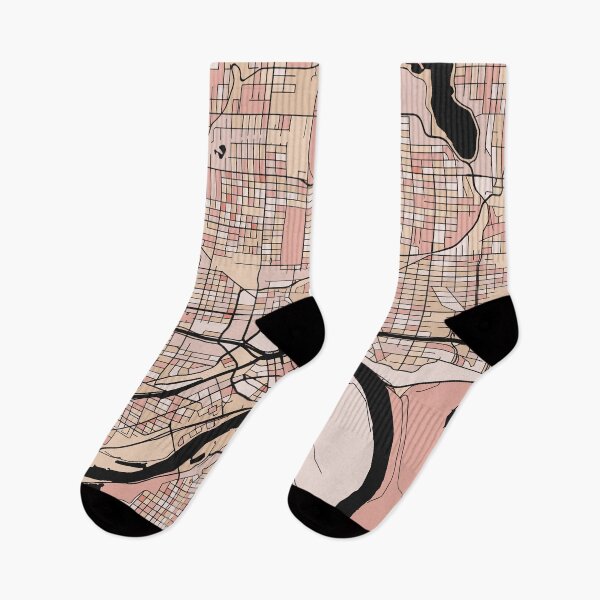 Item preview, Saint Paul Map Pattern in Soft Pink Pastels designed and sold by PatternMaps.