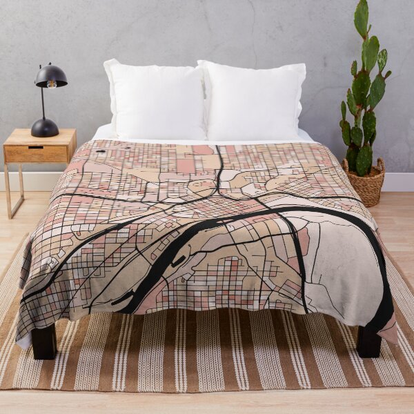 Item preview, Saint Paul Map Pattern in Soft Pink Pastels designed and sold by PatternMaps.