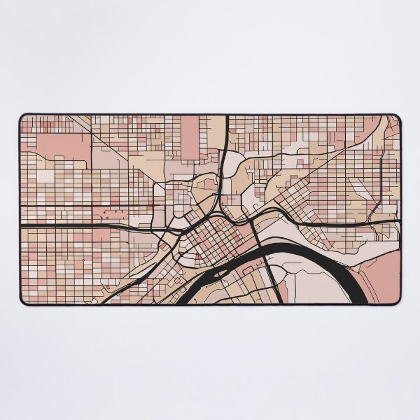 Item preview, Saint Paul Map Pattern in Soft Pink Pastels designed and sold by PatternMaps.