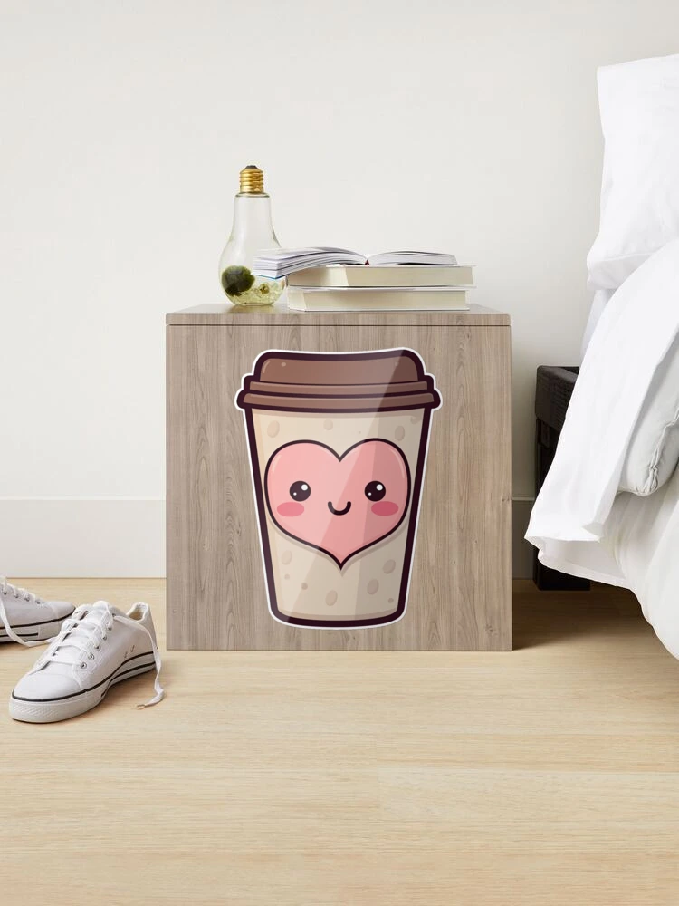 Kawaii Coffee Cup Design 2 Sticker for Sale by eyestetix