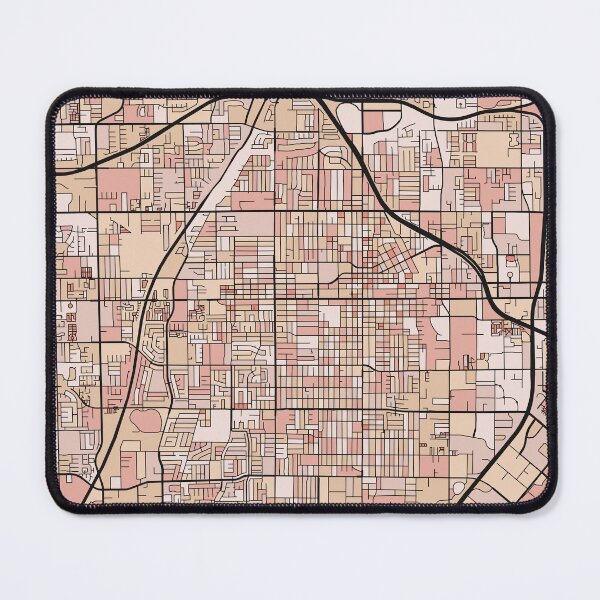 Item preview, Santa Ana Map Pattern in Soft Pink Pastels designed and sold by PatternMaps.