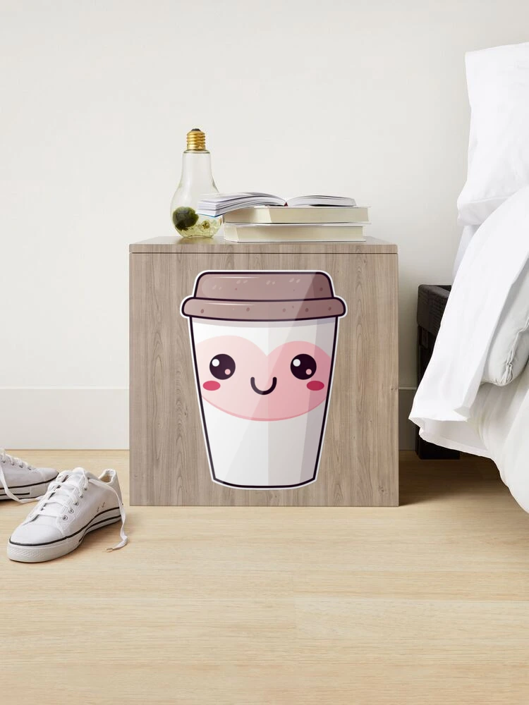 Kawaii Coffee Cup Design 3 Sticker for Sale by eyestetix