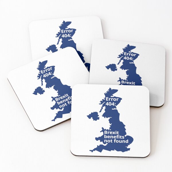 Item preview, UK Error 404: Brexit benefits not found (for light background) designed and sold by Jeeb-Arts.