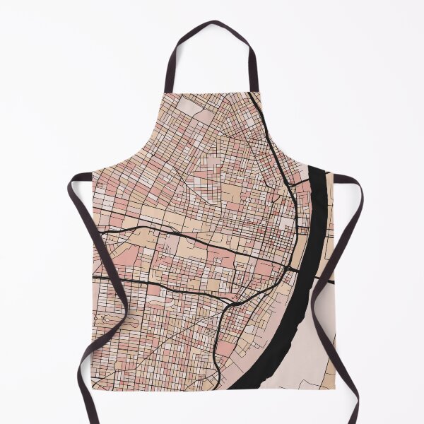Item preview, St. Louis Map Pattern in Soft Pink Pastels designed and sold by PatternMaps.